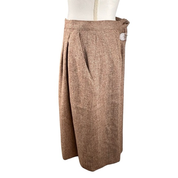 Vintage H. R. Roberts Womens Tweed Midi Skirt Wool Size 13 Pleated Heritage - Picture 2 of 5